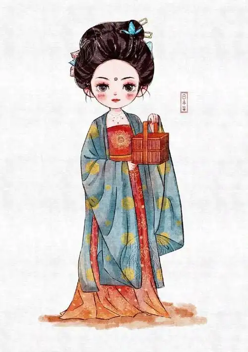 汉服##古风插画