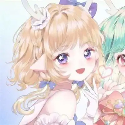 三人二人可爱的闺蜜卡通头像图片