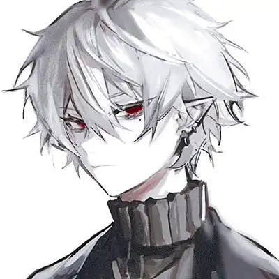 白毛红瞳男动漫头像