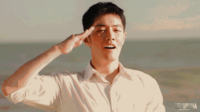 肖战王一博敬礼对比图#各有各的帅气!