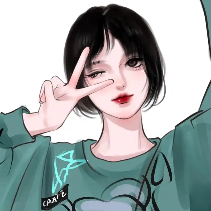 手绘头像 #女生头像 #procr - 抖音