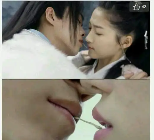 关晓彤吻戏剧照.