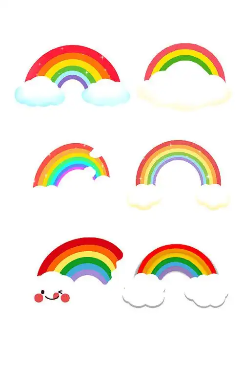 卡通彩虹设计图案