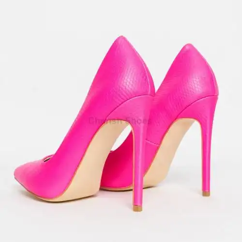 dress 鞋霓虹色热粉红色高跟鞋女鞋