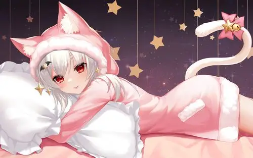 裙摆飞舞的动漫美女桌面壁纸