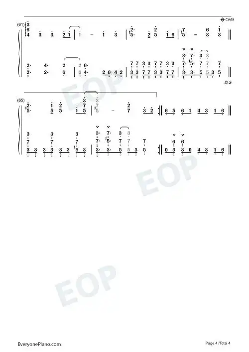 一决高下-伍六七之最强发型师ost双手简谱预览4-钢琴谱文件(五线谱