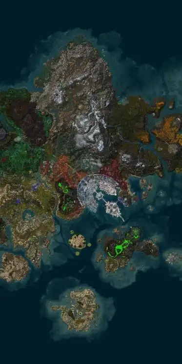 6k手机竖屏分辨率1080x2160魔兽世界wow破碎群岛卫星图(原始)地图无