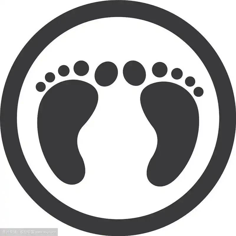 脚标志图标