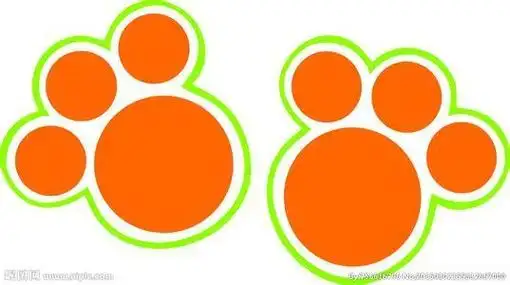 老虎及脚印的简笔画