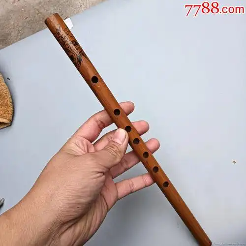 文*时期老笛子一个,带花鸟烫画,户里收的放心购买,保存完好_山东大木