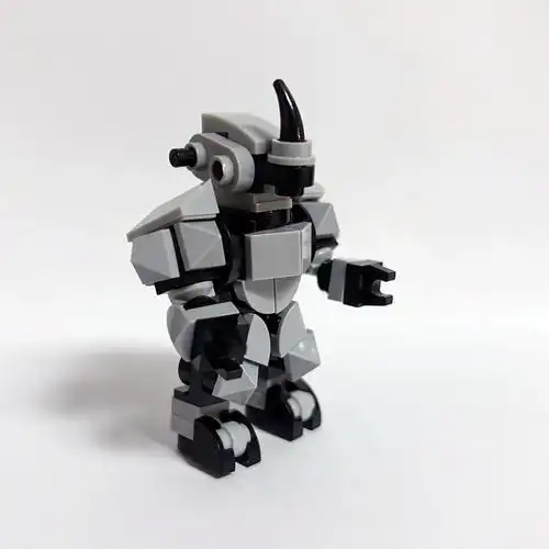 兼容乐高犀牛机甲模型拼装拼装国产小颗粒积木moc益智手动玩具