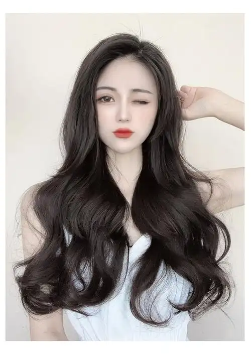 假发片女长发一片式无痕长卷发假发贴片蓬松大波浪u型接发片隐形卷发