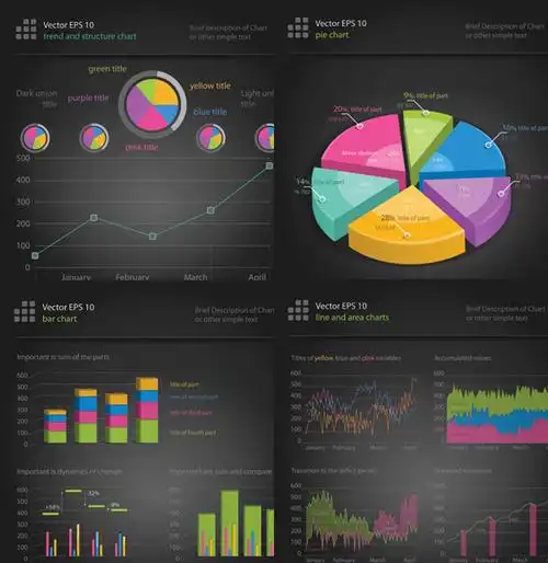 商务金融所需点数: 0   点 关键词: 数据统计图表矢量图下载,数据图