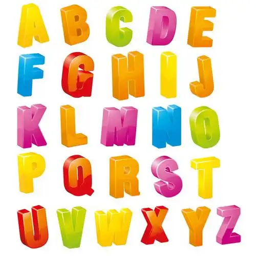 糖果色3d立体卡通风格26个英文字母821942png图片素材