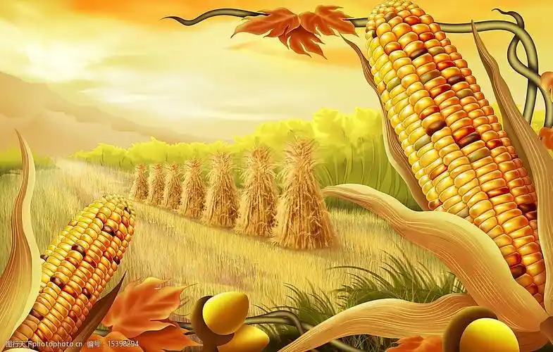 精美 高清 玉米 插画 丰收 其他 图片素材 设计图库 300 jpg