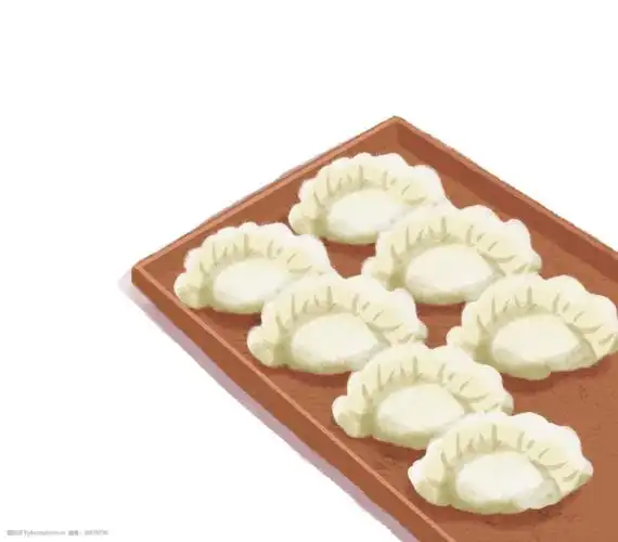 手绘卡通饺子装饰素材