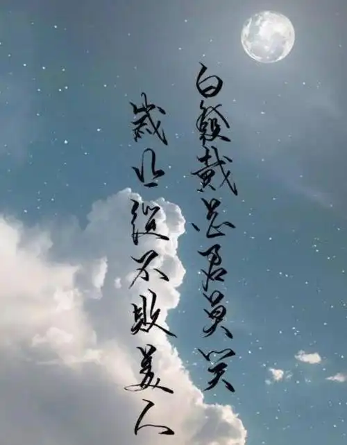 白发戴花君莫笑岁月从不败美人是什么意思