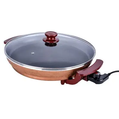 家用傻厨3840煎锅韩式多功能烙饼平底锅电饼锅不粘锅烧烤电热火锅