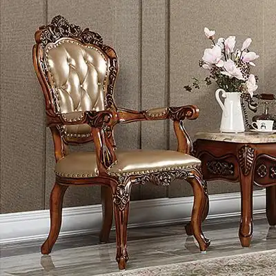 法尔丹 欧式风格实木雕花休闲椅大小户型奢华扶手椅 at03扶手椅