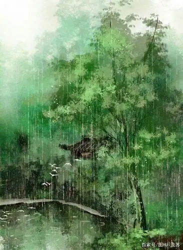 古风唯美意境壁纸 雨意系列