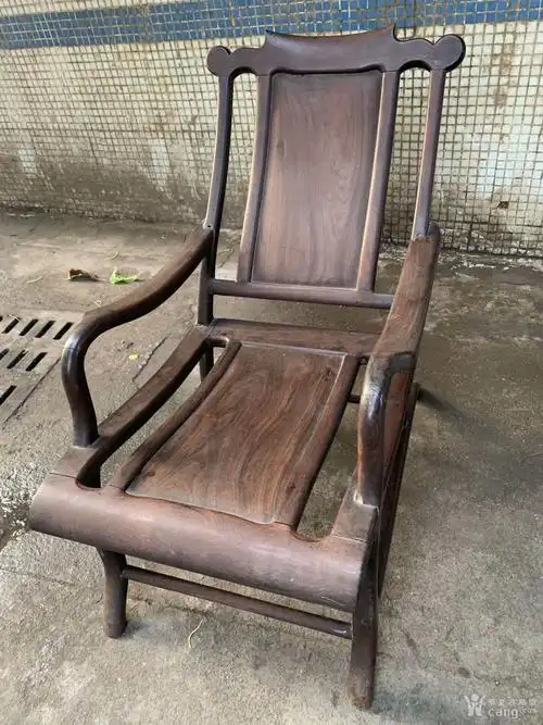 清代老红木酸枝 躺椅凉椅一张