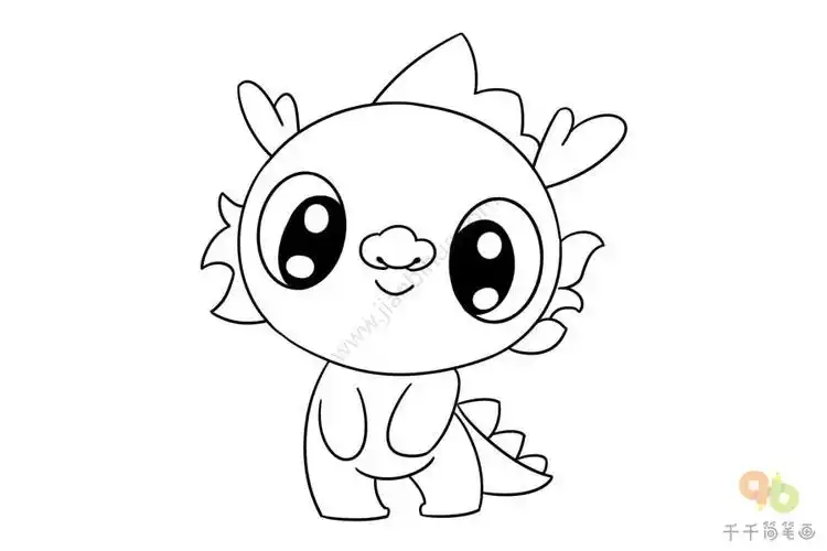 萌萌哒的龙简笔画图片