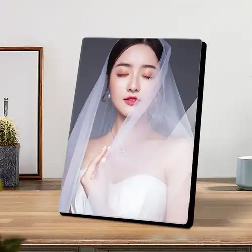 摆台定制照片相框烤瓷水晶摆件