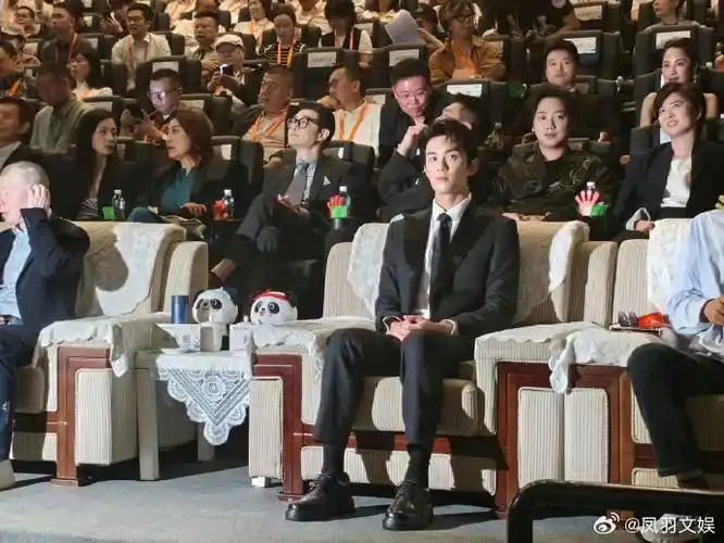 吴磊参加雅安两岸电影节##吴磊纯黑西装