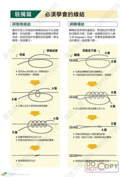 请问矶钓棉线结这么打?谢谢了