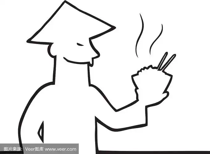 亚洲人用碗和筷子