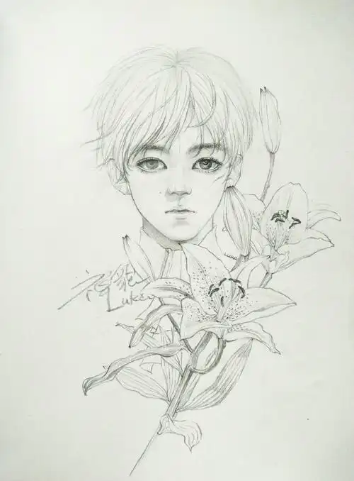 王俊凯手绘图.「cr.luka禅猫」