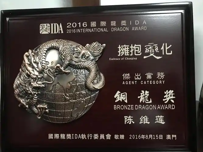 颁发时间:2018/07/27                       颁发机构:ida国际龙奖