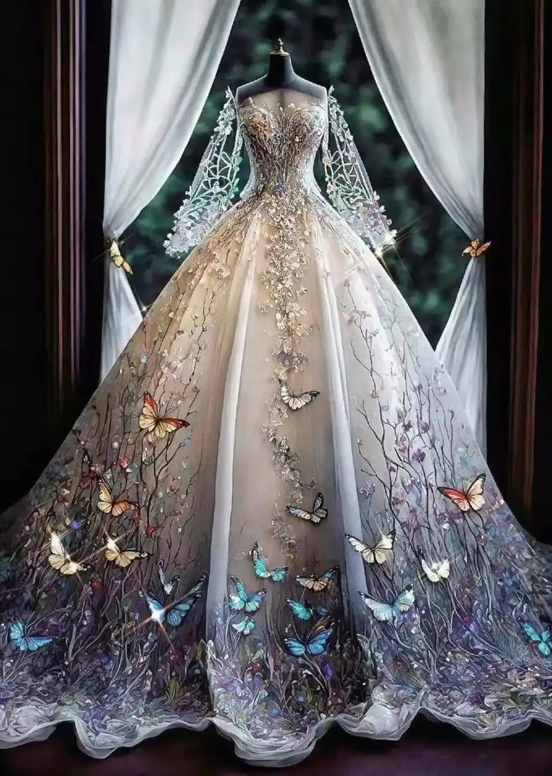 西式礼服婚纱  西式礼服多汲取欧美的时尚元素,常见的样式包括公主裙