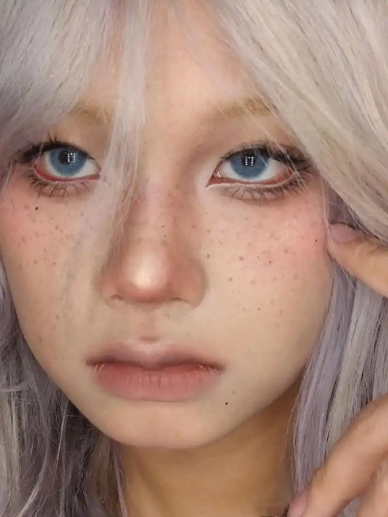 bjd感吸血鬼妆容(眼妆过程在p2) #美妆 #妆前妆后 # - 抖音