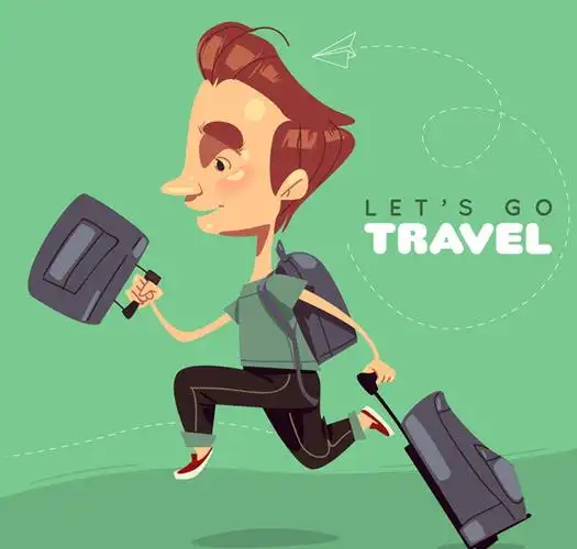 拉行李箱的男子