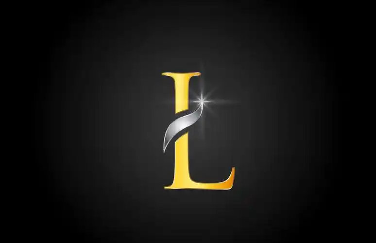 黄金字母l标志公司图标设计