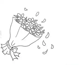 一束花画法图解 一起来学一束花简笔画