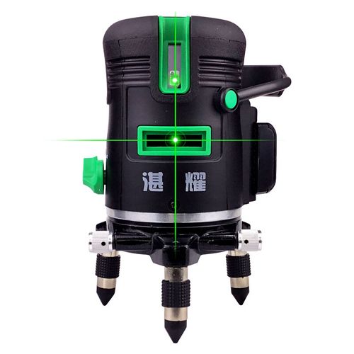 【包胶款 双锂电】德国湛耀 5线绿光水平仪红外线室内外激光平水