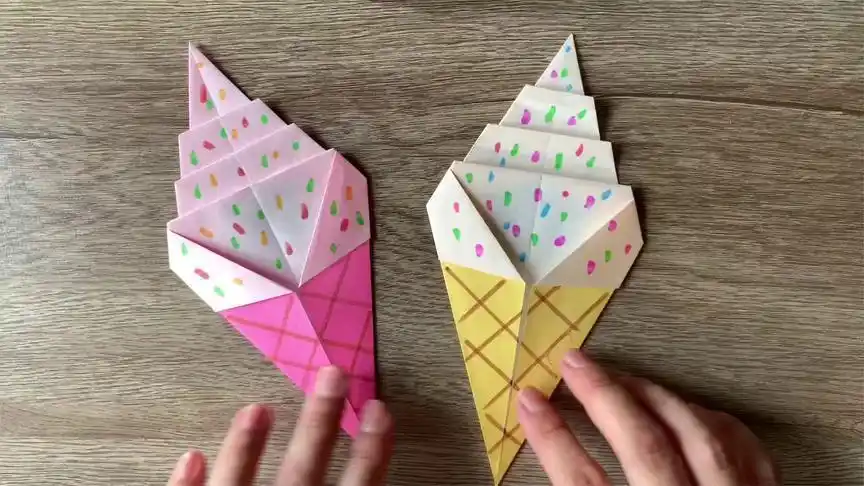 艺教幼儿园冰淇淋折纸教案