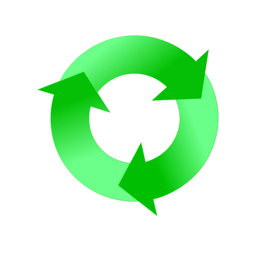 绿色循环标签素材