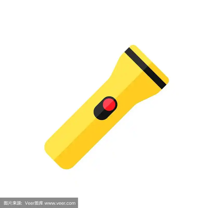 手电筒,绘画插图,卡通,白色背景,符号