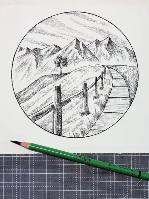 这种简易的风景画最适合新手小白