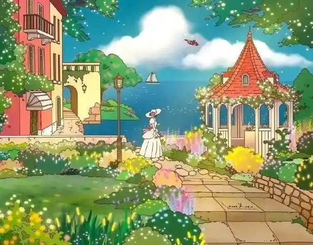 插画师笔下的宫崎骏动画场景治愈人心
