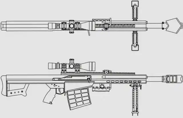 它不是巴雷特m82狙击步枪它是巴雷特xm109狙击榴
