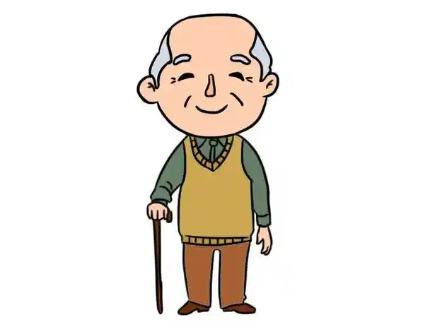 老头的简笔画图片大全 老头简笔画图片大全可爱呆萌