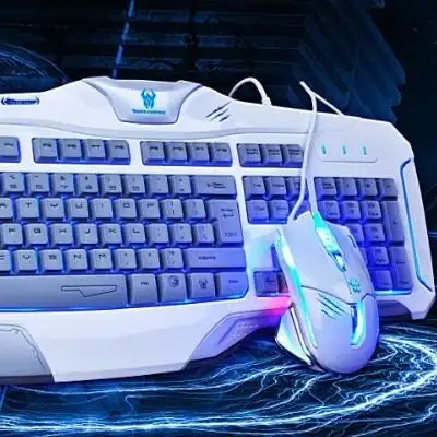 磁动力键盘 小漠阳阳外设店 牛头人酋长鼠标网吧发光键盘鼠标套装