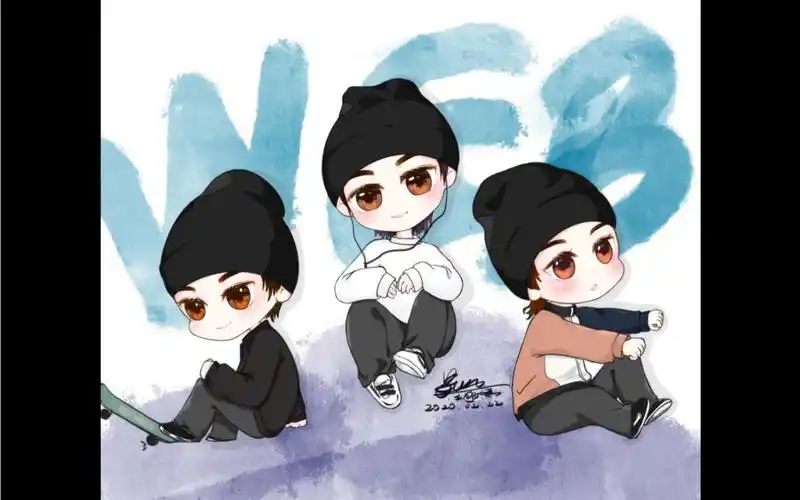 王一博天天云时间q版绘制