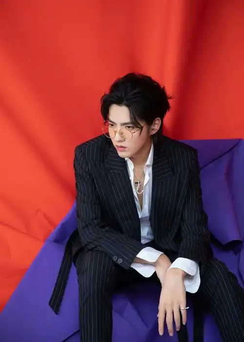 吴亦凡条纹西服酷帅写真图片19