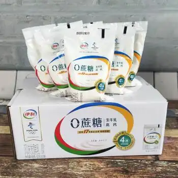 伊利0蔗糖酸奶150g*12袋装原味风味发酵生牛乳低温酸牛奶 0蔗糖原味