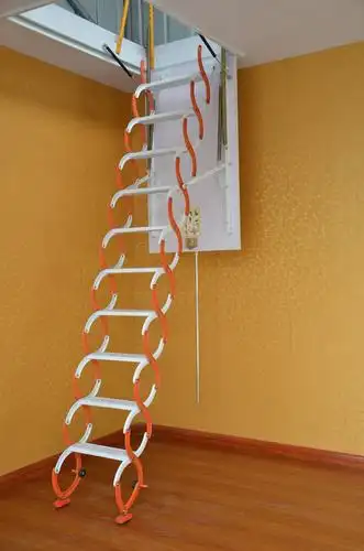 时代高强度伸缩楼梯家用阁楼楼梯电动遥控伸